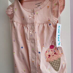 Carters 3 month girl ice cream snap romper